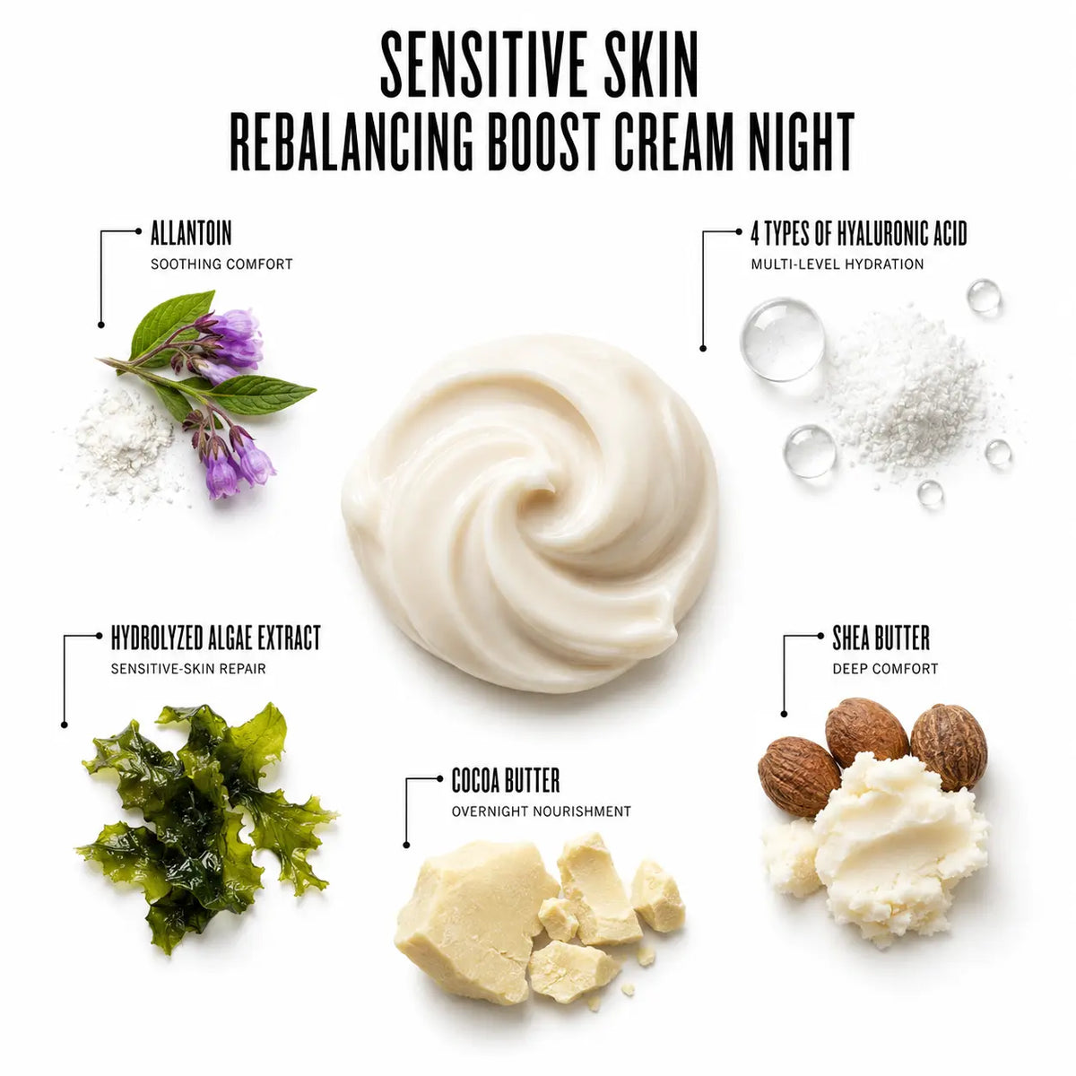 Sensitive Skin - Rebalancing Boost Cream Night - 50ml